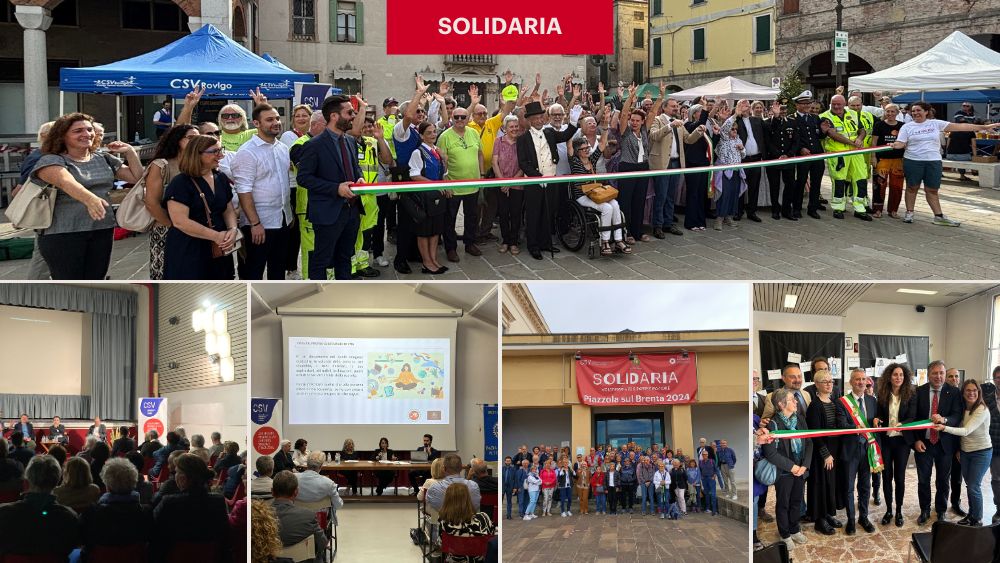 Il 5 dicembre si terrà la cerimonia di chiusura di Solidaria 2024, un evento dedicato ai volontari dei territori di Padova e Rovigo.